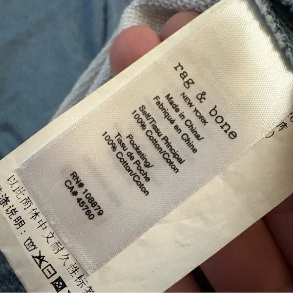 RAG & BONE Miramar Nora Cargo Pants Sweatpant Jeans Celeste Size 25 - Picture 6 of 9